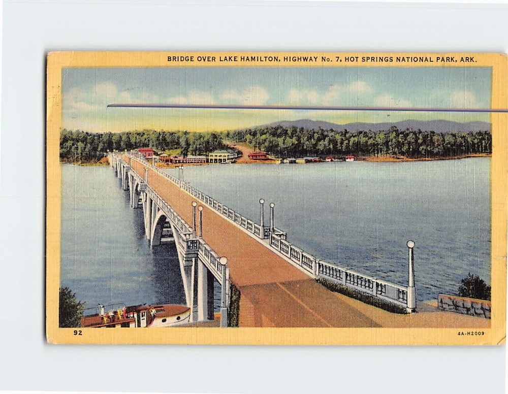 Postcard Bridge Over Lake Hamilton Highway No. 7 Hot Springs National Park AR
