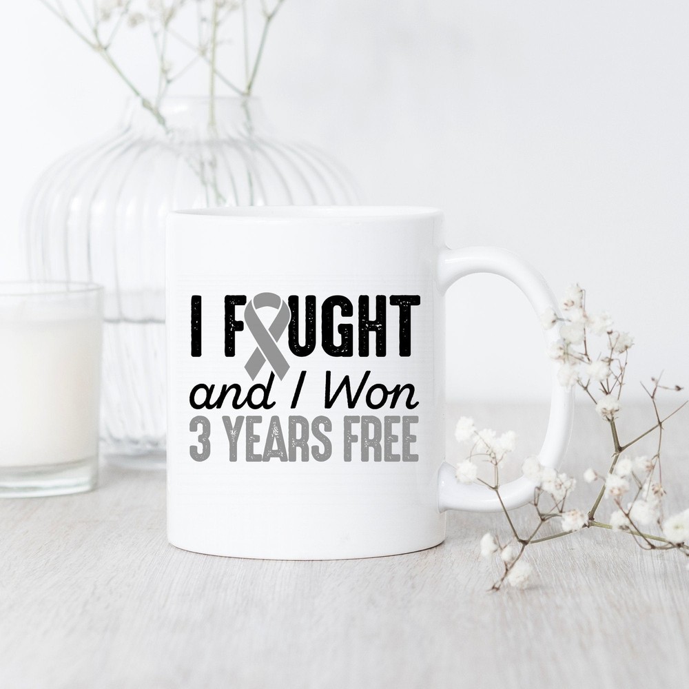 3-Year Brain Cancer Survivor Fighter Warrior Mug  