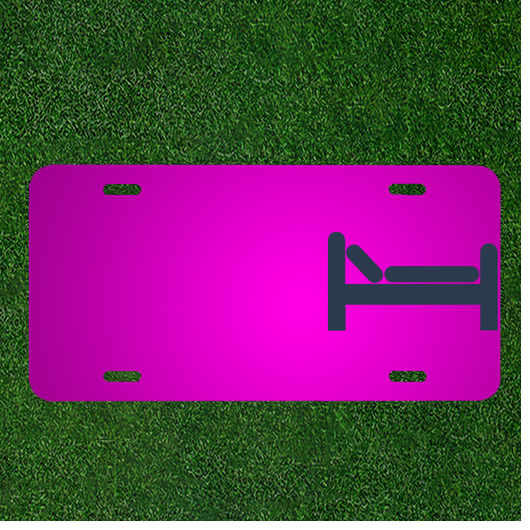 Custom Personalized Car License Plate With Add Names To Bed Pictogram Pillow