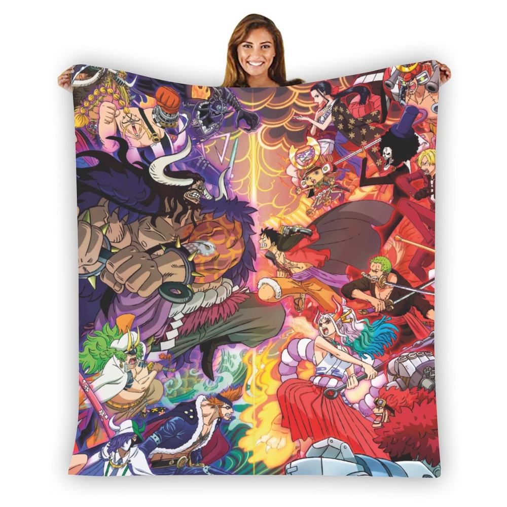 One Piece VS Villains Soft Warm Single-Side Printing Flannel Fleece Blanket