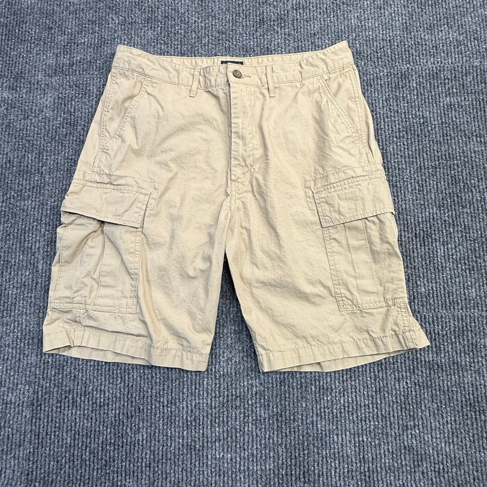 Levis Mens Cargo Shorts Tan Khaki Cotton Utility W34 23251-0009 WaterLess