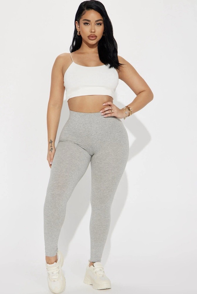 New W/ Tags Fashion Nova Game Changer Legging - Heather Grey Medium Women’s