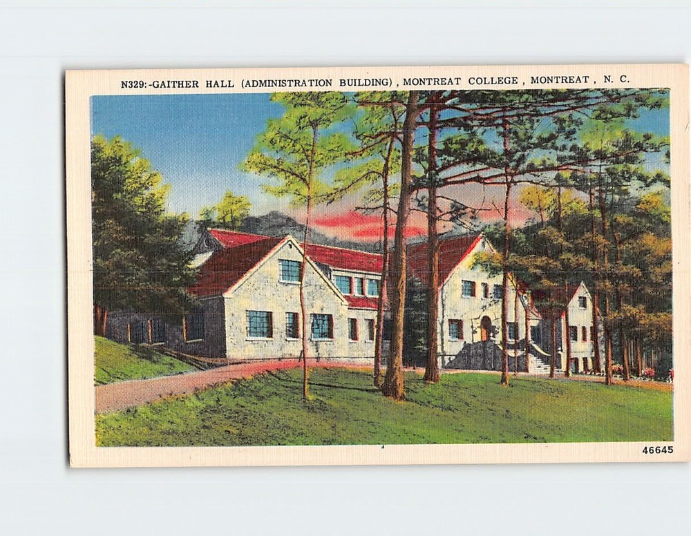 Postcard Gaither Hall Administration Building Montreat College North Carolina