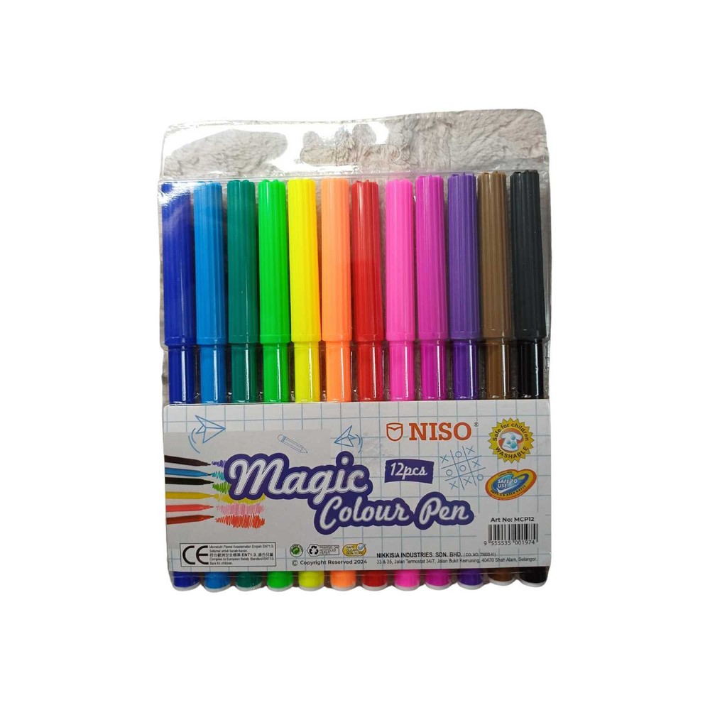 12-Piece Niso Magic Color Pen Set for Vibrant Art
