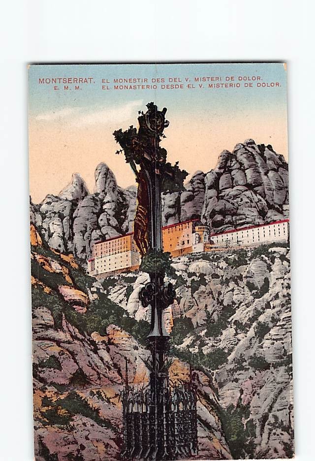Postcard El Monasterio Desde El V. Misterio De Dolor Montserrat Spain