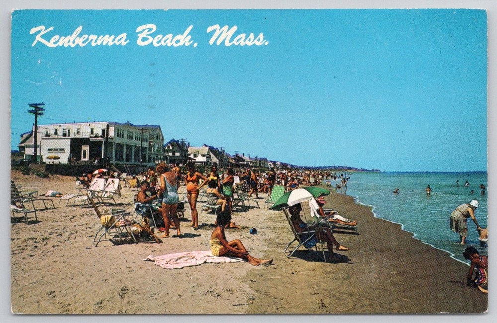 Kenberma Beach, Mass. 1965 Plastichrome Postcard, Nantasket Beach, MA