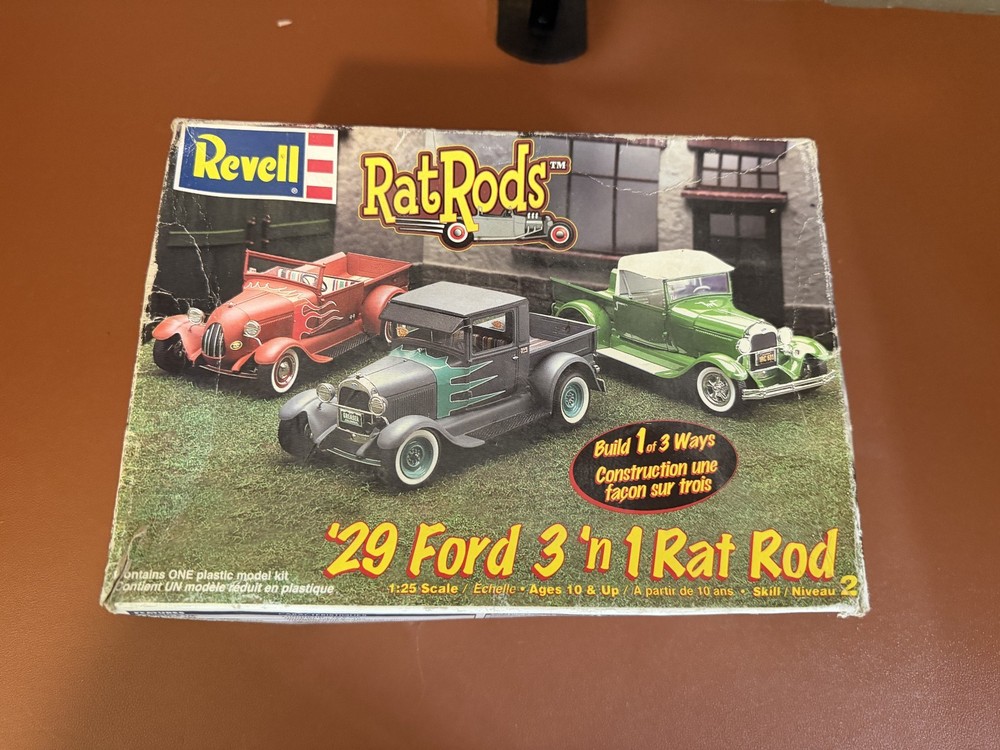 Vintage 2001 Revell Rat Rods '29 Ford 3 N' 1 Model Kit -PARTS PROJECT 6595