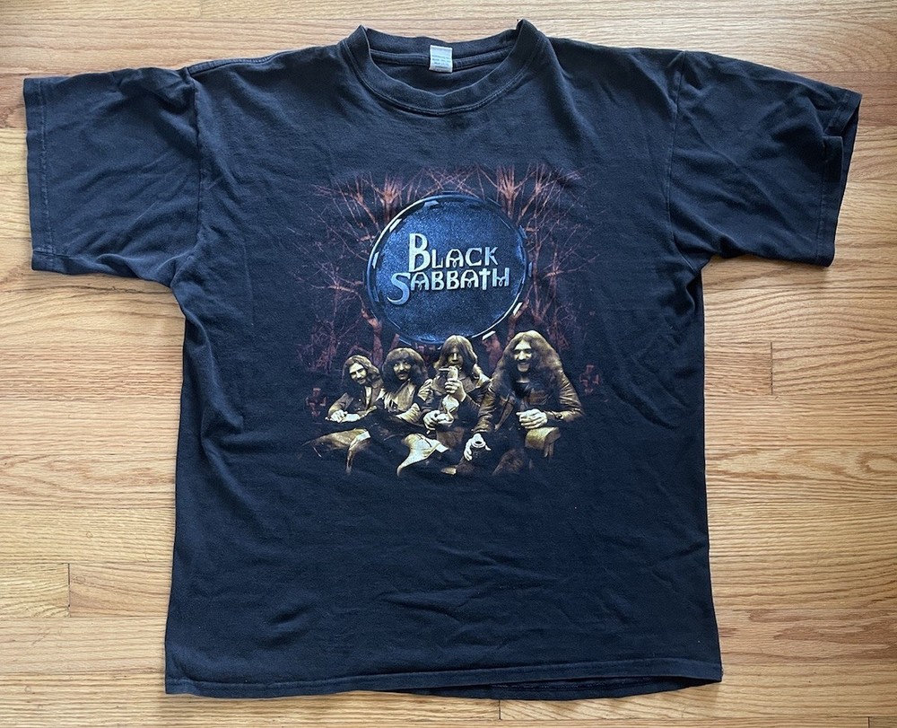 Vintage 1999 Black Sabbath Reunion Tour T-Shirt Black 2-Sided Sz XL Galumo Tag