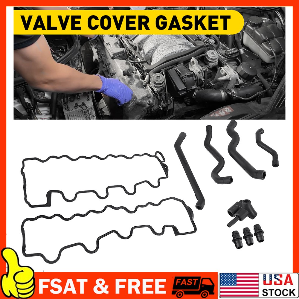 Valve Cover Gasket & Crank Case Hose Kit For Mercedes-Benz E55 E320 E430 E500 US