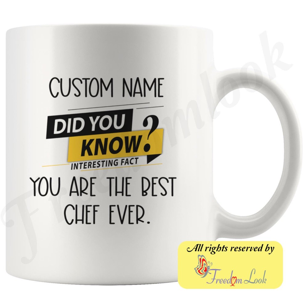 Chef Coffee Mug Chef Personalized Gifts Best Chef Ever Birthday Gift Chef Gag