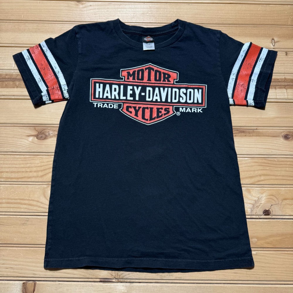 Vintage Y2K Harley-Davidson Genuine Legend Double Sided Biker Shirt Youth 12/14