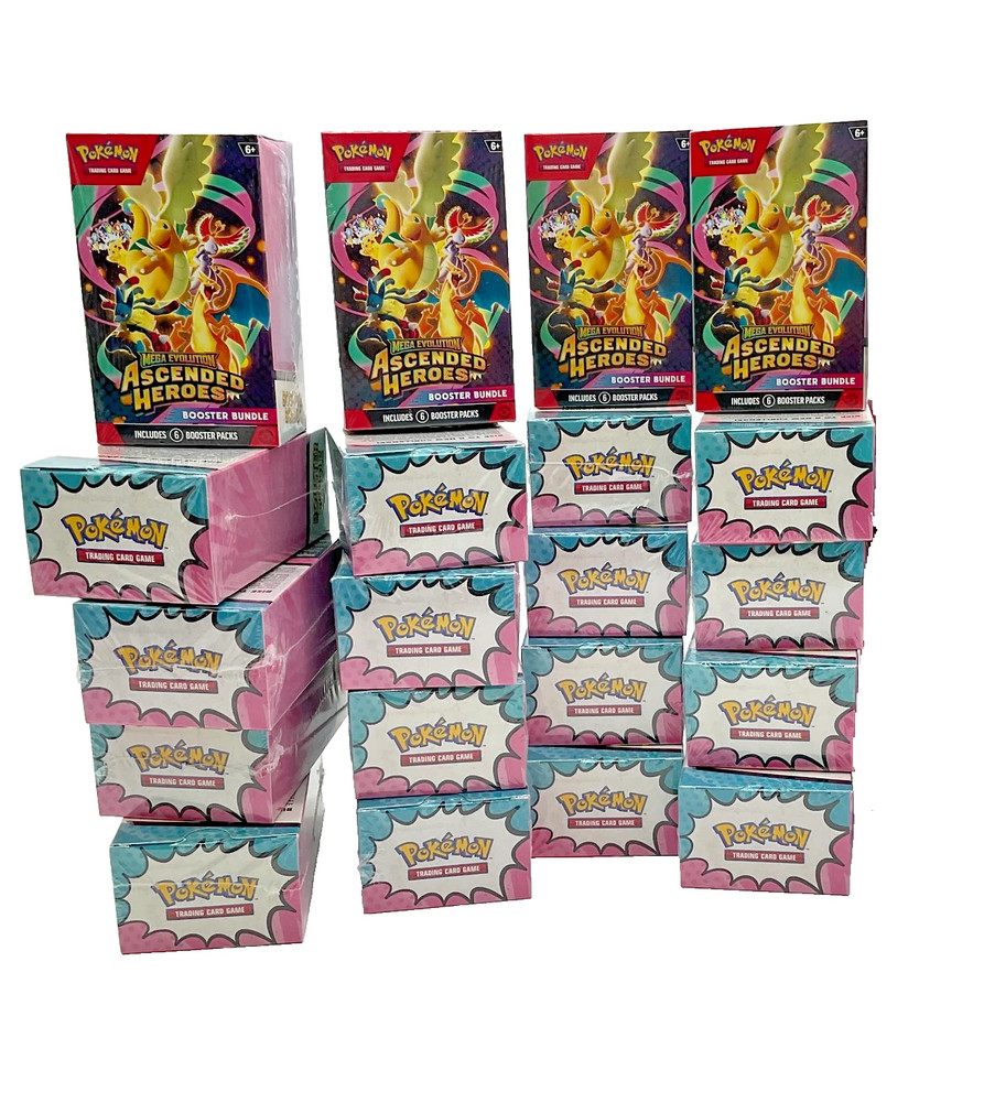 Lot of (20) Pokemon TCG Ascended Heroes ME02.5 Booster Bundles SEALED NEWPROBSTEIN123 is actively accepting CONSIGNMENTS !!