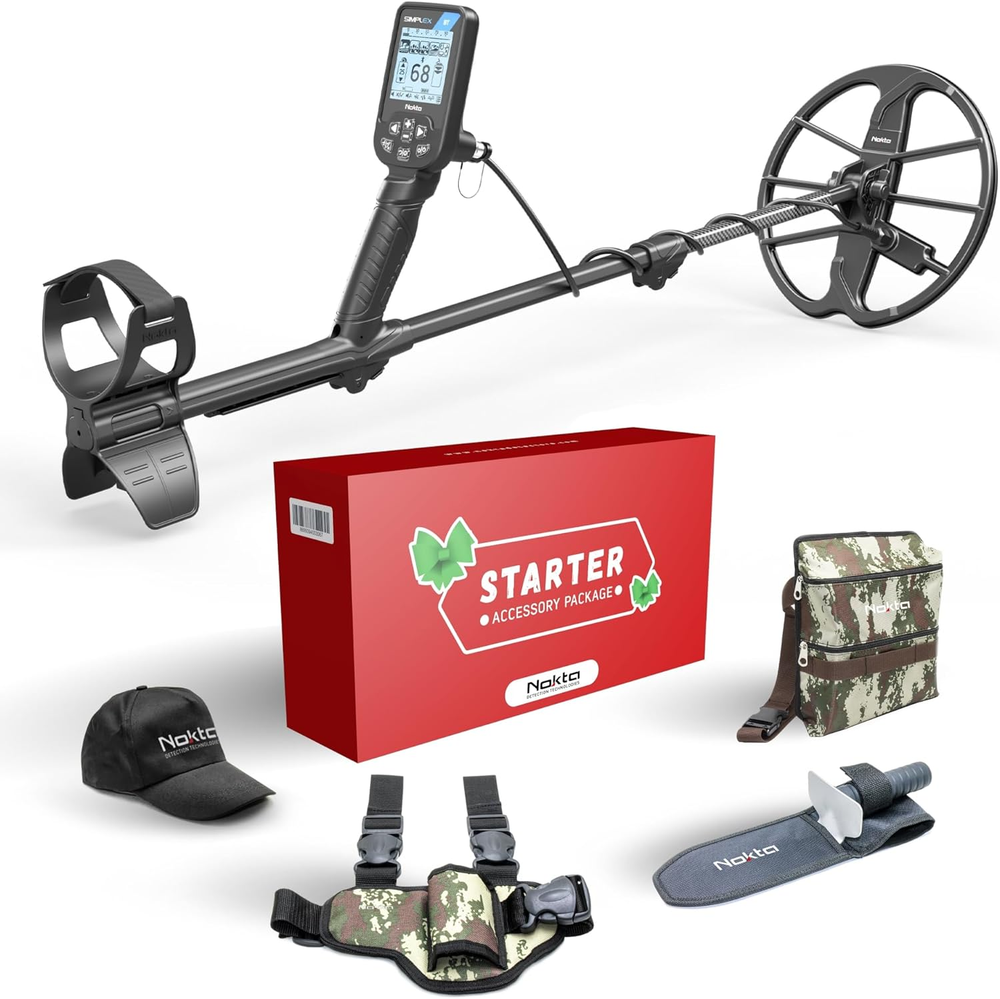 Nokta Simplex BT Metal Detector (Metal Detector with Starter Accessory Package)
