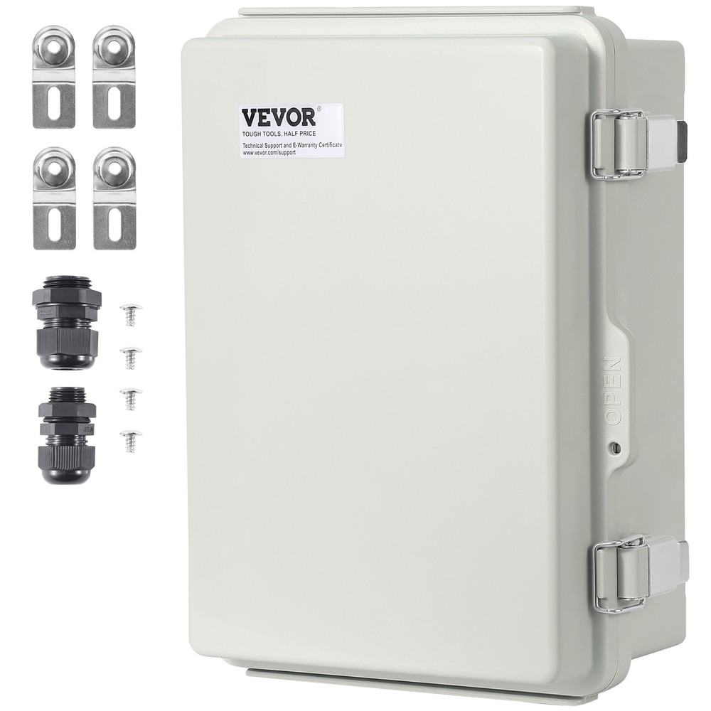VEVOR 17x13x7in ABS Outdoor Electrical Junction Box Weatherproof Enclosure-image