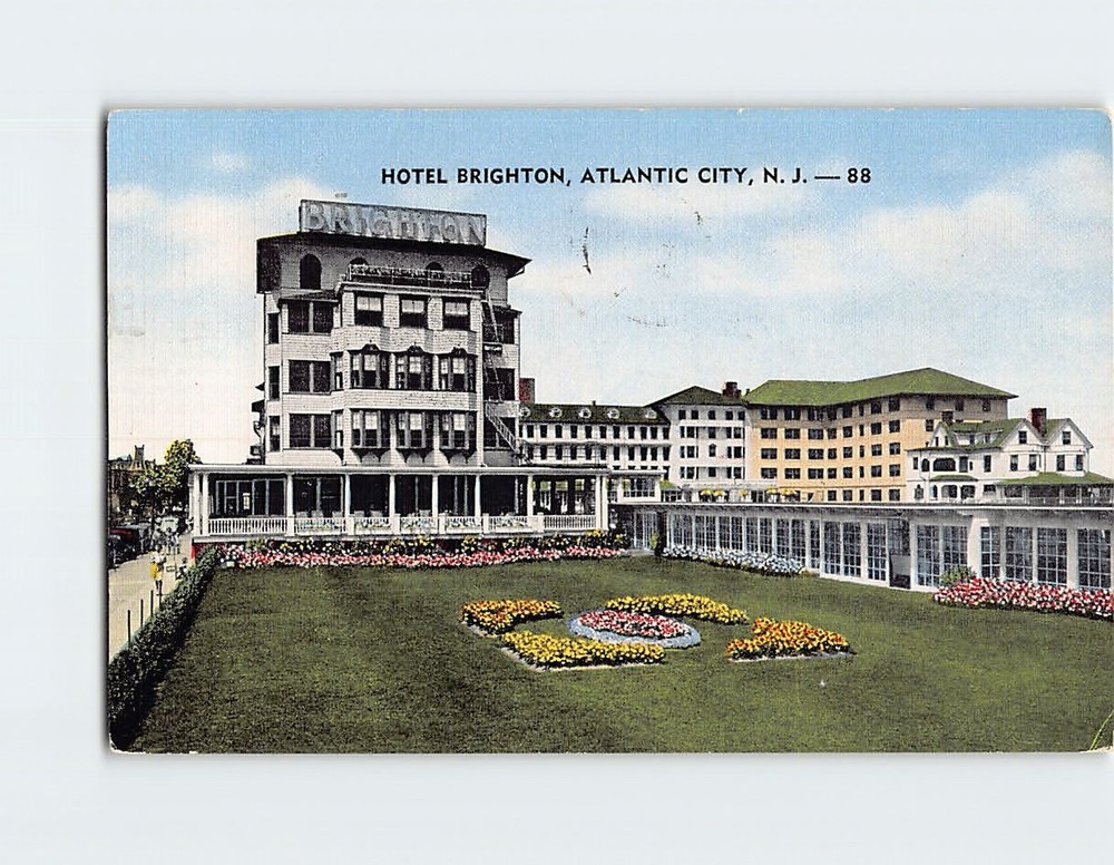 Postcard Hotel Brighton Atlantic City New Jersey USA