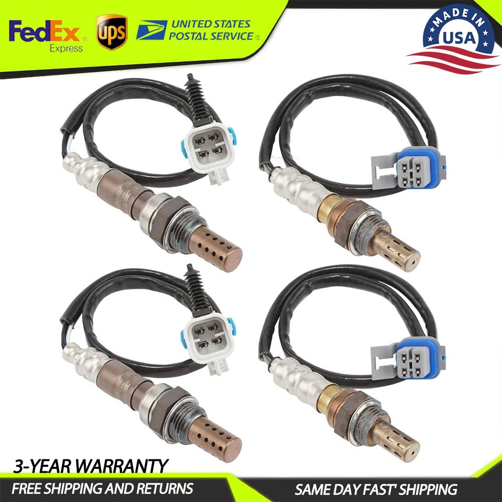 4PCS Oxygen Sensor Up+Down For 2008 -2014 Cadillac Escalade & GMC Yukon 6.2L V8