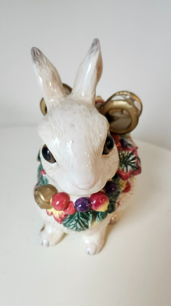 Fitz And Floyd Bunny Rabbit Dish With Lid