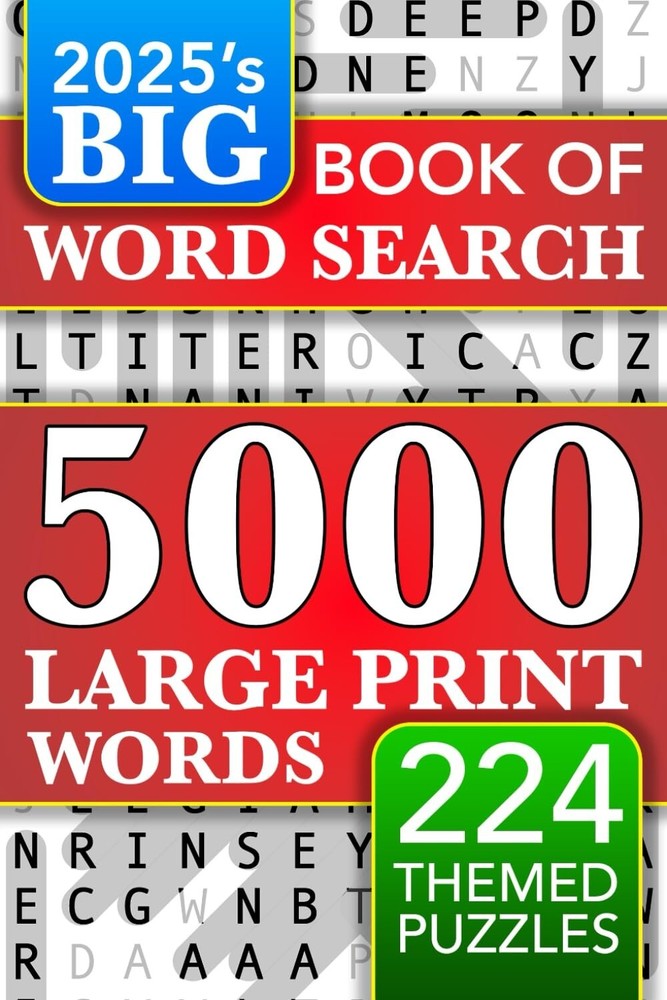 Big Book of Large Print Word Search Puzzles: 5000 Words - 224 Themed Puzzles - f