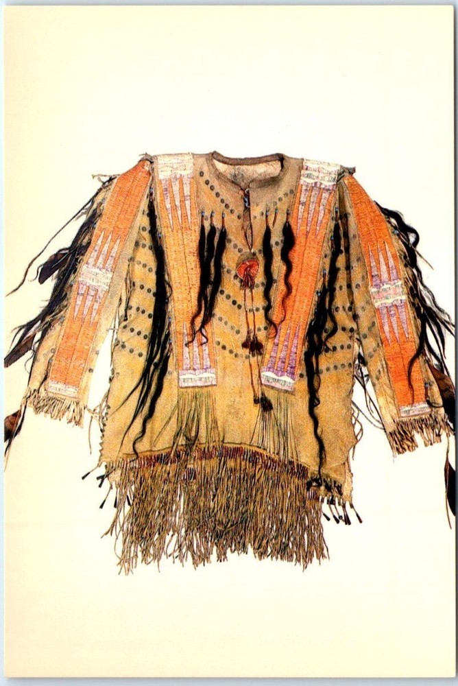 Postcard - Blackfoot warrior shirt, Glenbow Museum - Calgary, Canada