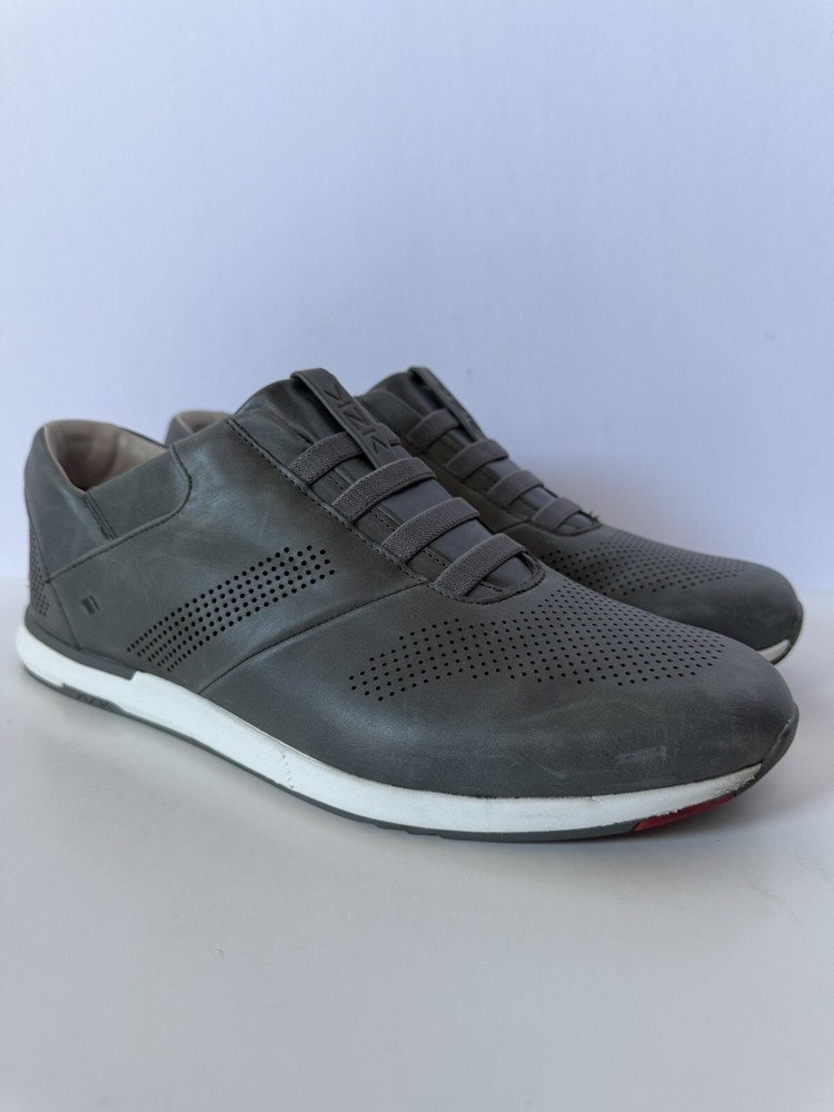 Kizik New York Men's 12 M Hands Free Casual Sneaker Shoes Gray Leather