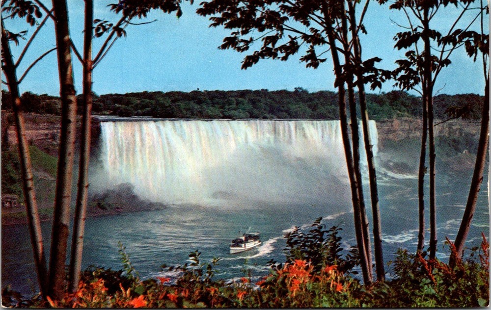 Dr Jim Stamps American Falls Maid of the Mist Vintage Postcard Buffalo NY