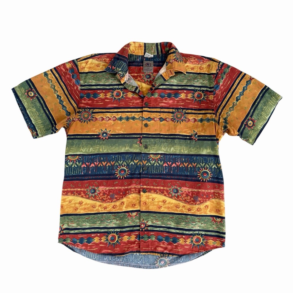 The Territory Ahead Men’s Aztec Southwest Button Short Sleeve Shirt Size XL
