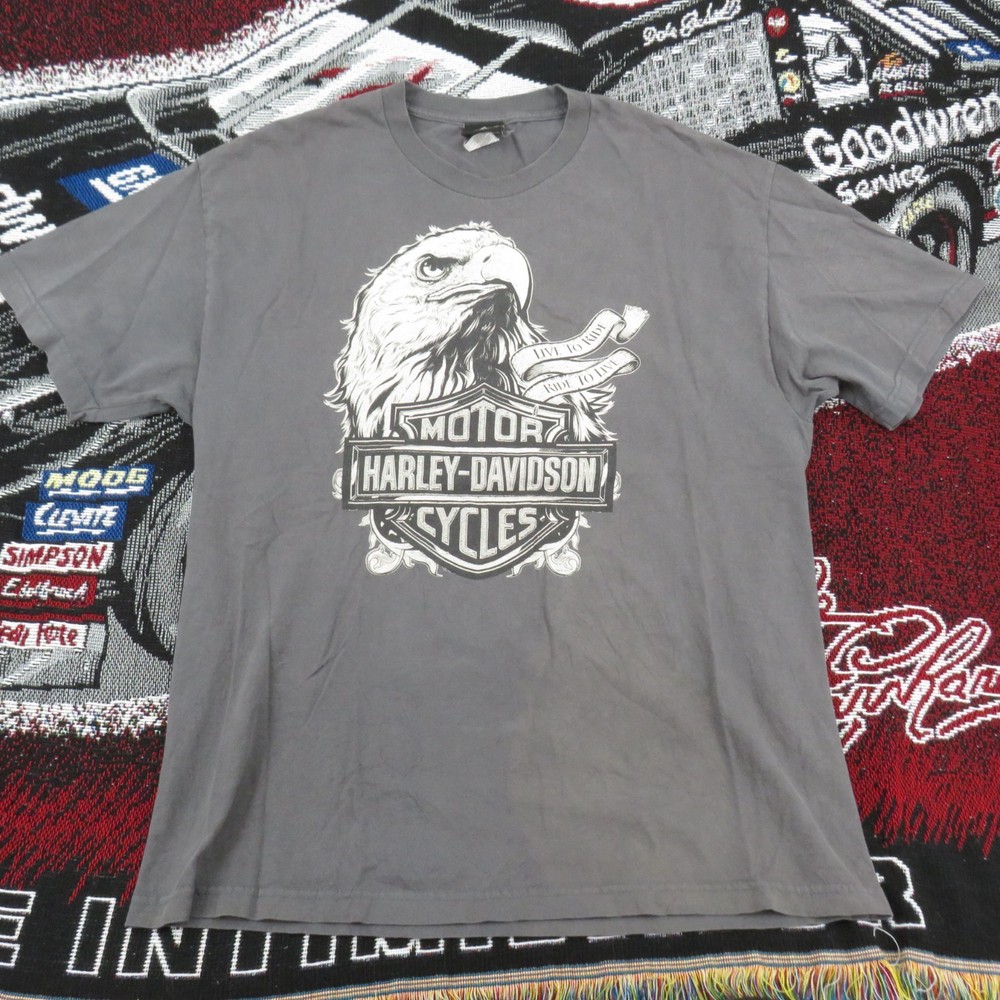 Harley Davidson T-Shirt XL Gray Cowboy's Alamo City San Antonio Texas