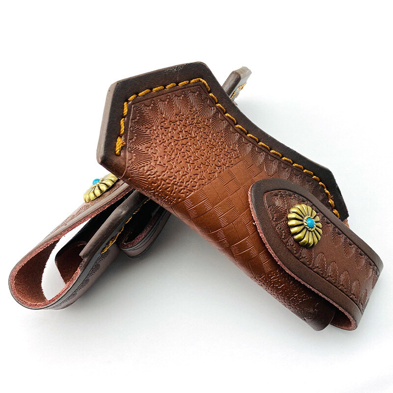 Fold Knife Tool Belt Case Holder Leather Sheath Holster Pouch Bag Pocket Sleeve