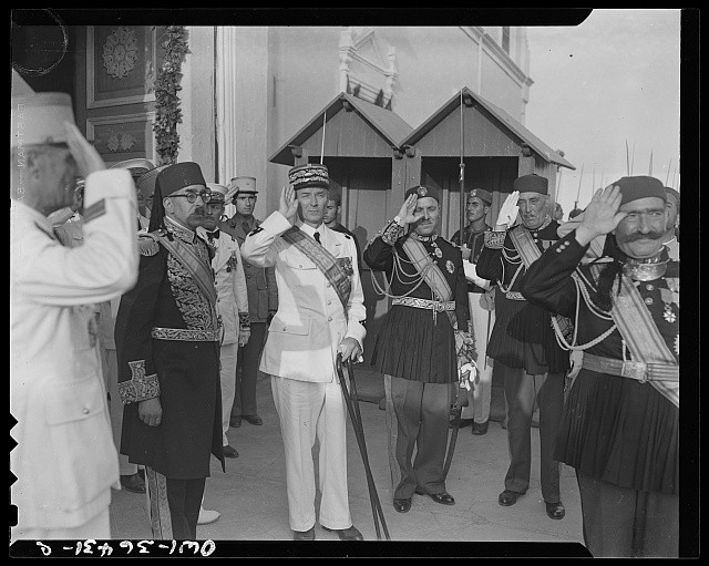 Carthage Tunisia de Gaulle Bey of Tunis Gen Mast 1943 Palace Courtyard