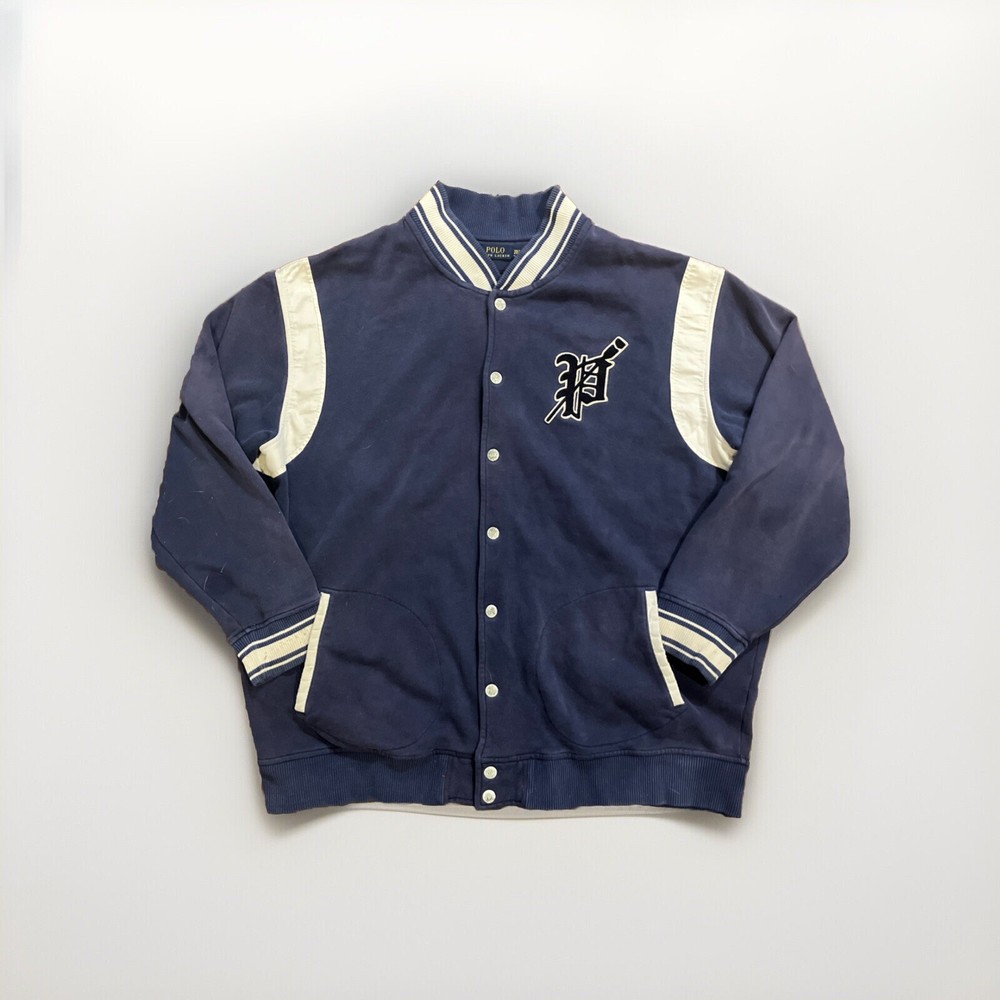 Polo Ralph Lauren Varsity Jacket Mens 4XLT PRLC School University Y2K Button Up
