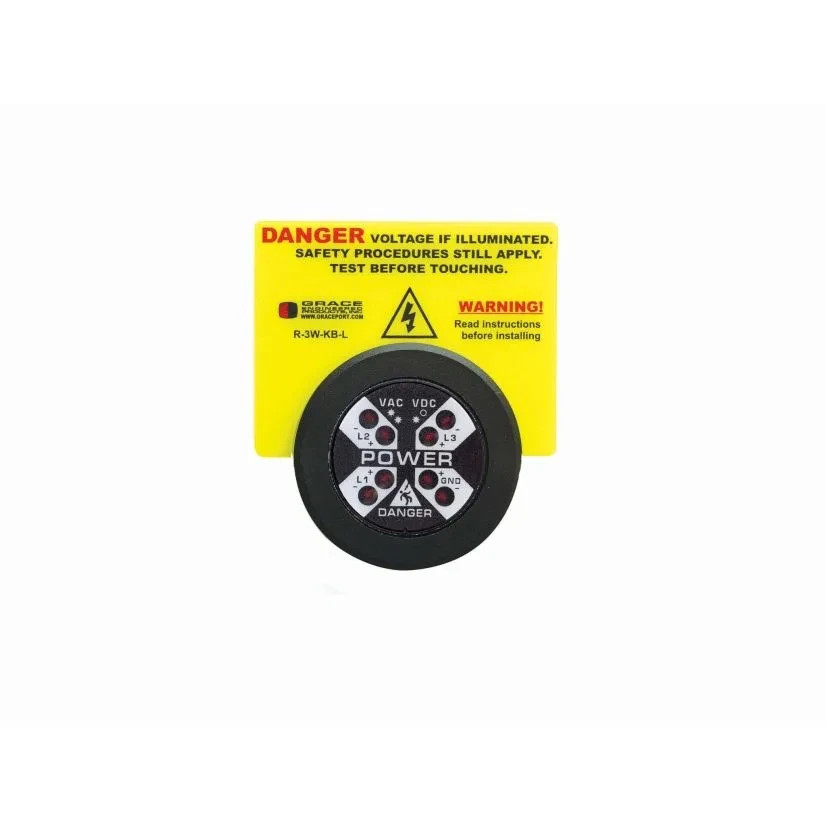Grace Technologies R-3W-KB-L-KIT Voltage Indicator w/ Flashing LEDS
