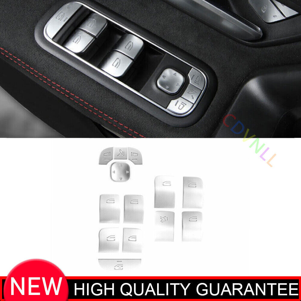 For Benz GLA W156 2020-2021-2022 Matte Silver Door Window Switch Lift Cover Trim