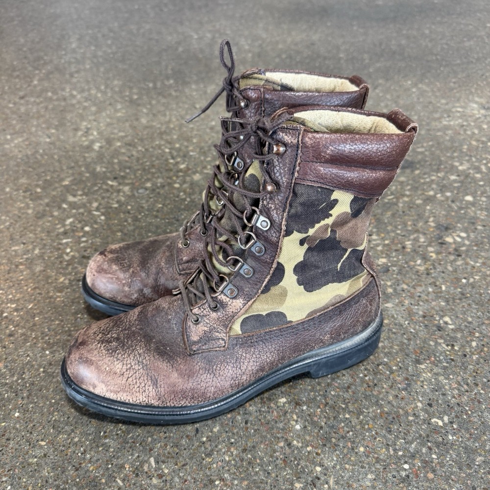 Vintage Red Wing Irish Setter Gore-Tex Camo Brown Lace-Up Boots Men's 11D 28152