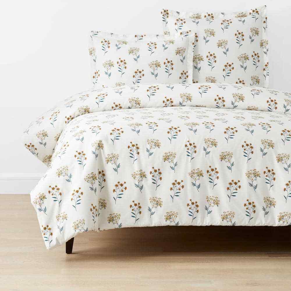 Company Cotton Multi Stem Bouquet Full Cotton Percale Duvet Cover