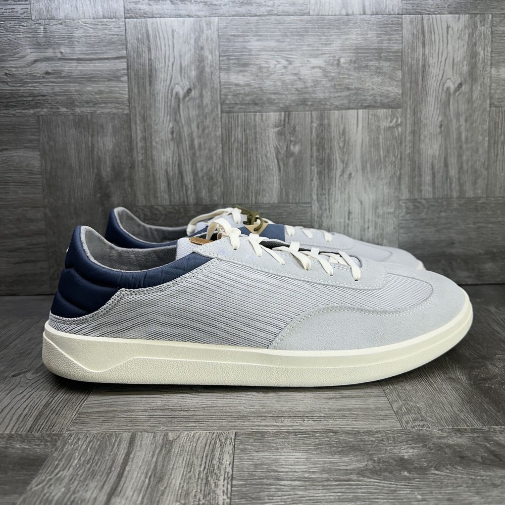 Olukai Punini Men's size 11.5 Light Grey Suede Causal Shoes