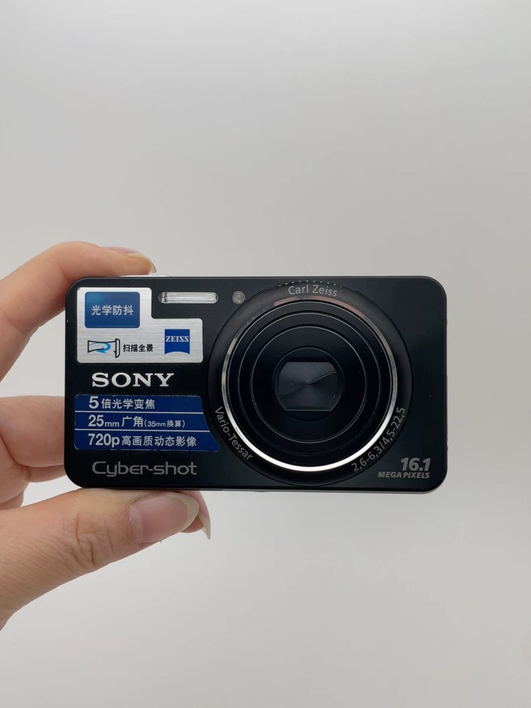 SONY Cyber Shot DSC-W570 16.1MP English Digital Camera BLACK 5x Zoom Zeiss lens
