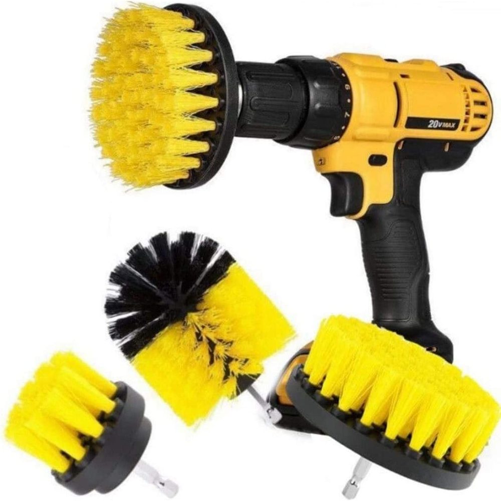 Original  Attachments 3 Pack Kit Medium- Yellow All Purpose Cleaner Scrubbing Br