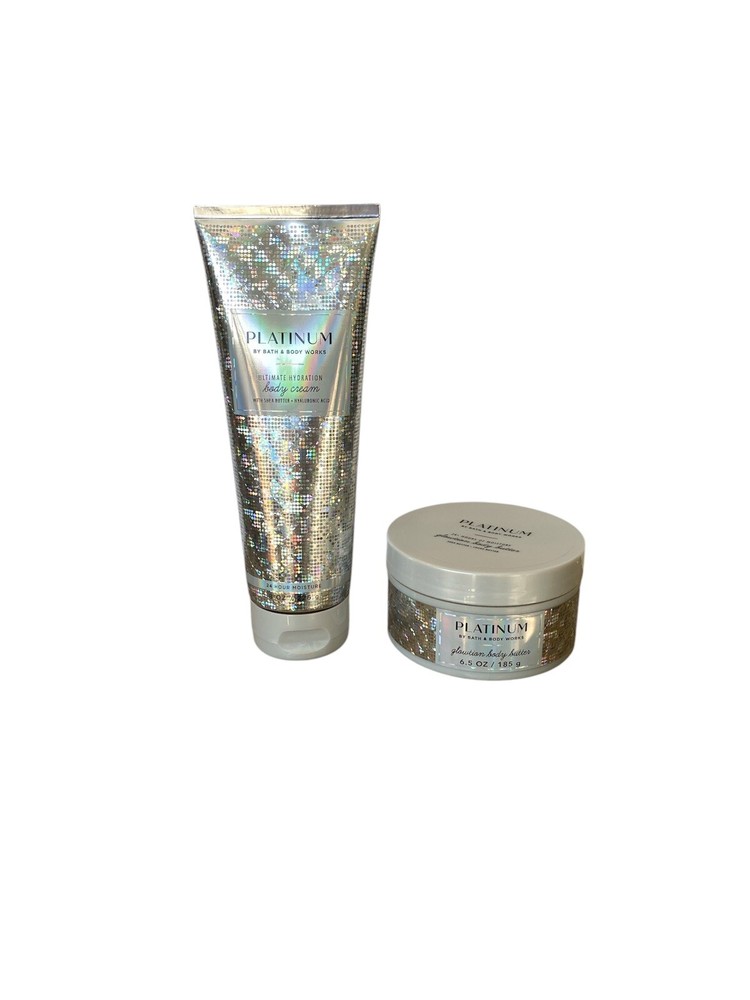 Bath & Body Works Platinum Bergamot Patchouli Musk Body Butter and Cream Set