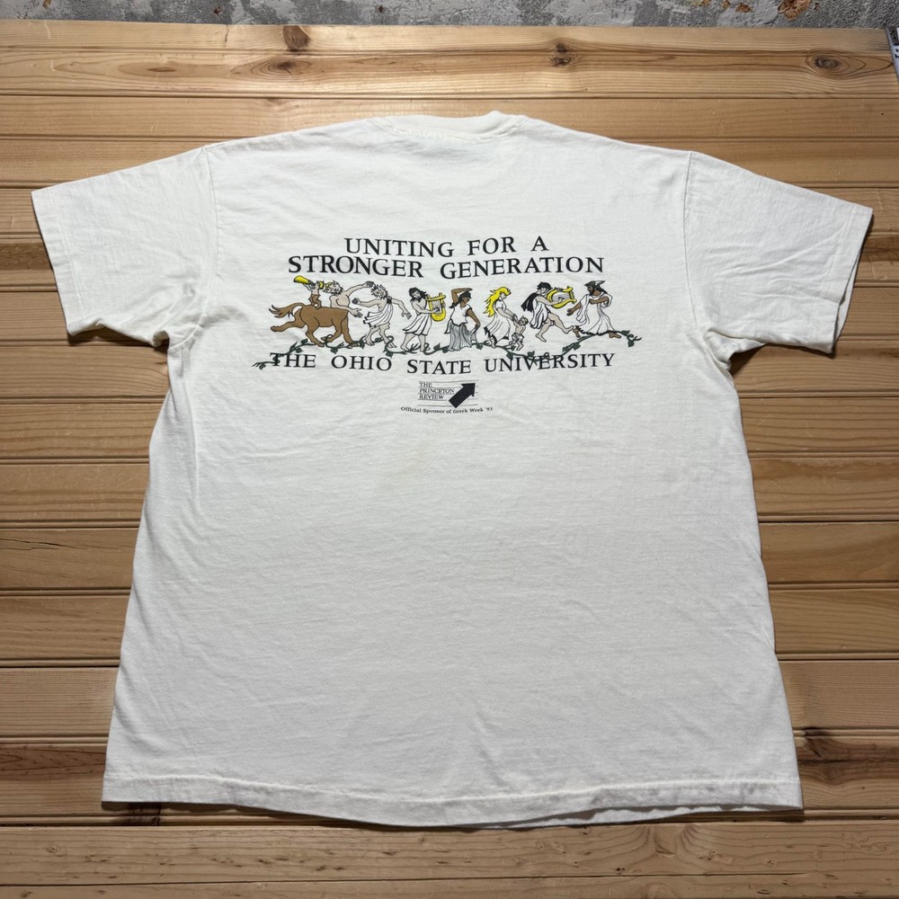 Vintage 90s 1993 Ohio State University Greek Week T-Shirt USA Made - Size XL