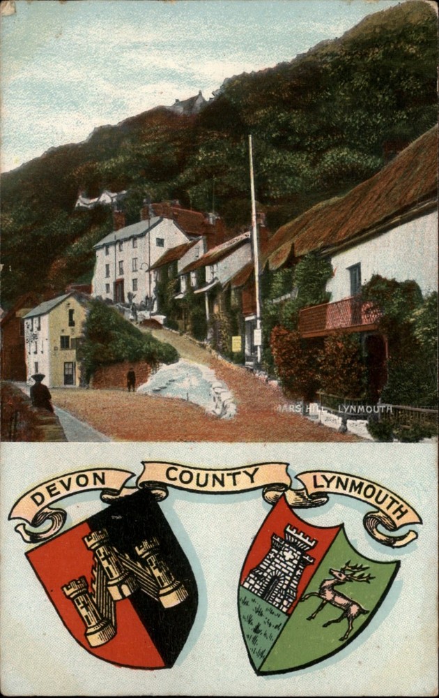 Lyme Regis Devon County vintage postcard e885