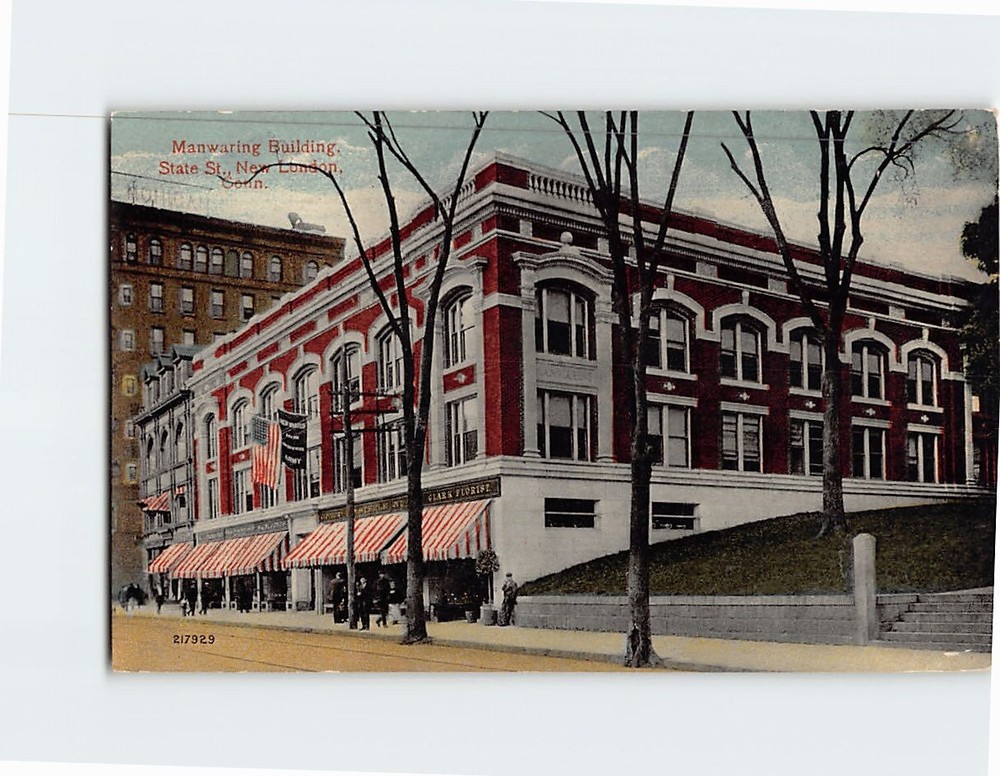 Postcard Manwaring Building New London Connecticut USA