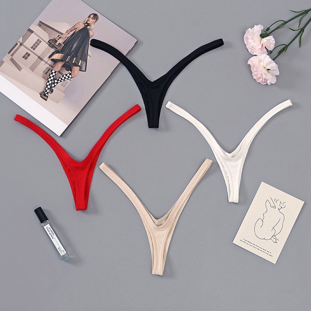 New Style Women's Sexy Low Waist Thong with Thin Straps and Breathable Fabric