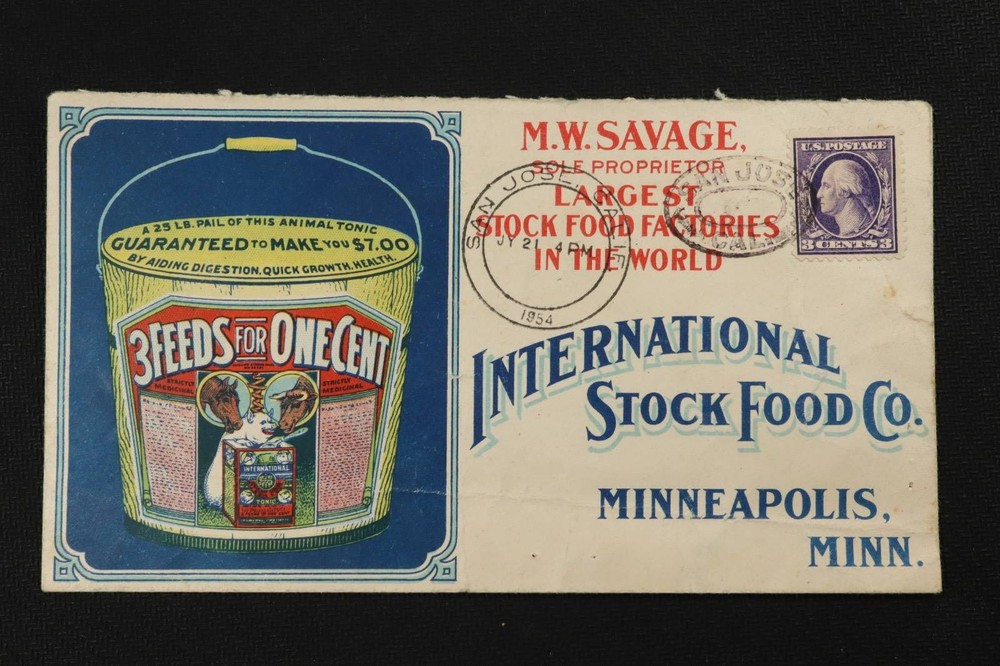 NobleSpirit (CS) Vibrant 1954 Int'l Stock Food Co. Illustrated Advertising Cover