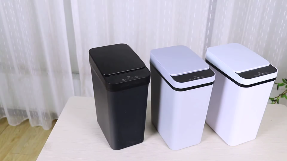 2 Pack 12L & 18L Bathroom Automatic Trash Can Touchless Motion Sensor Garbage Ca