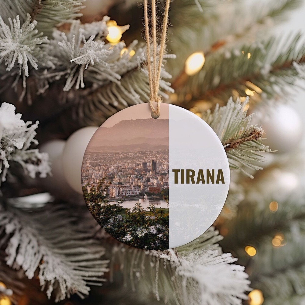 Tirana Themed Christmas Ornament Holiday Gift Albania Souvenir