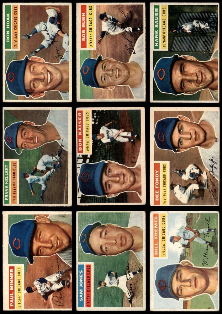 1956 Topps Chicago Cubs Near Team Set 2.5 - GD+ 7275458 (17 / 21 cards)