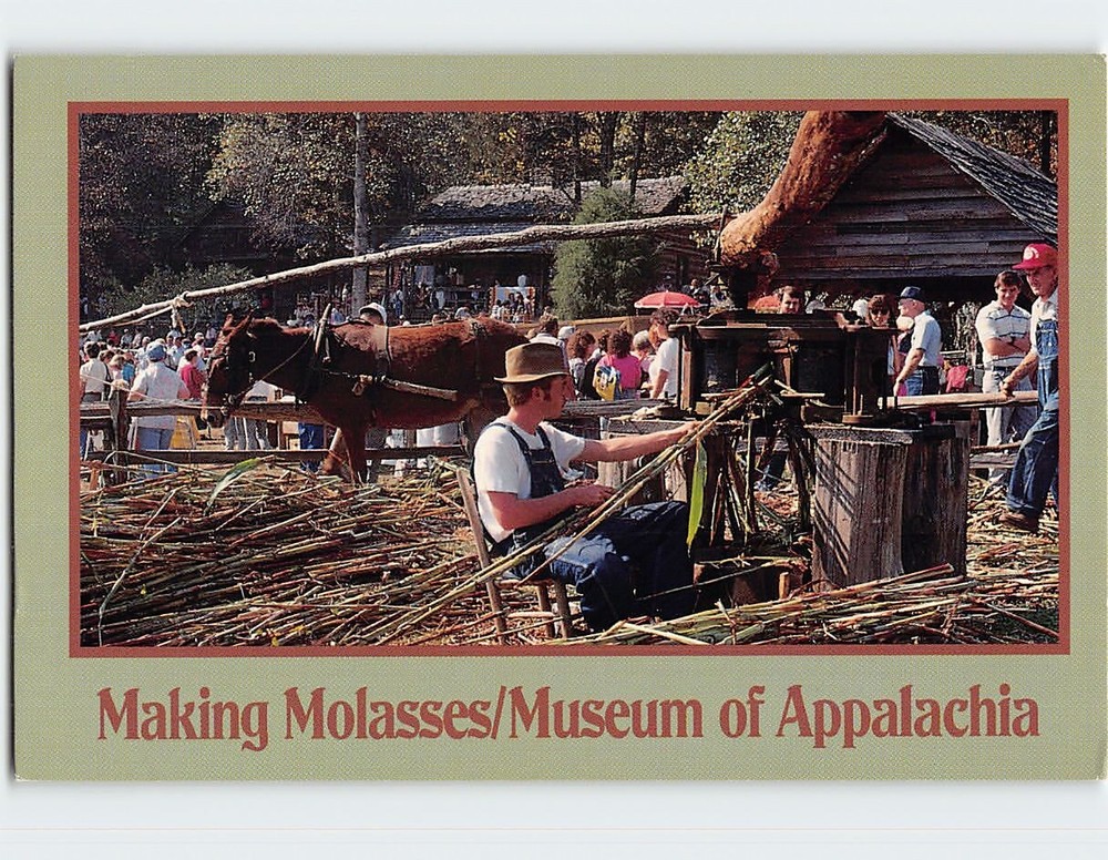Postcard Making Molasses Museum of Appalachia Tennessee USA