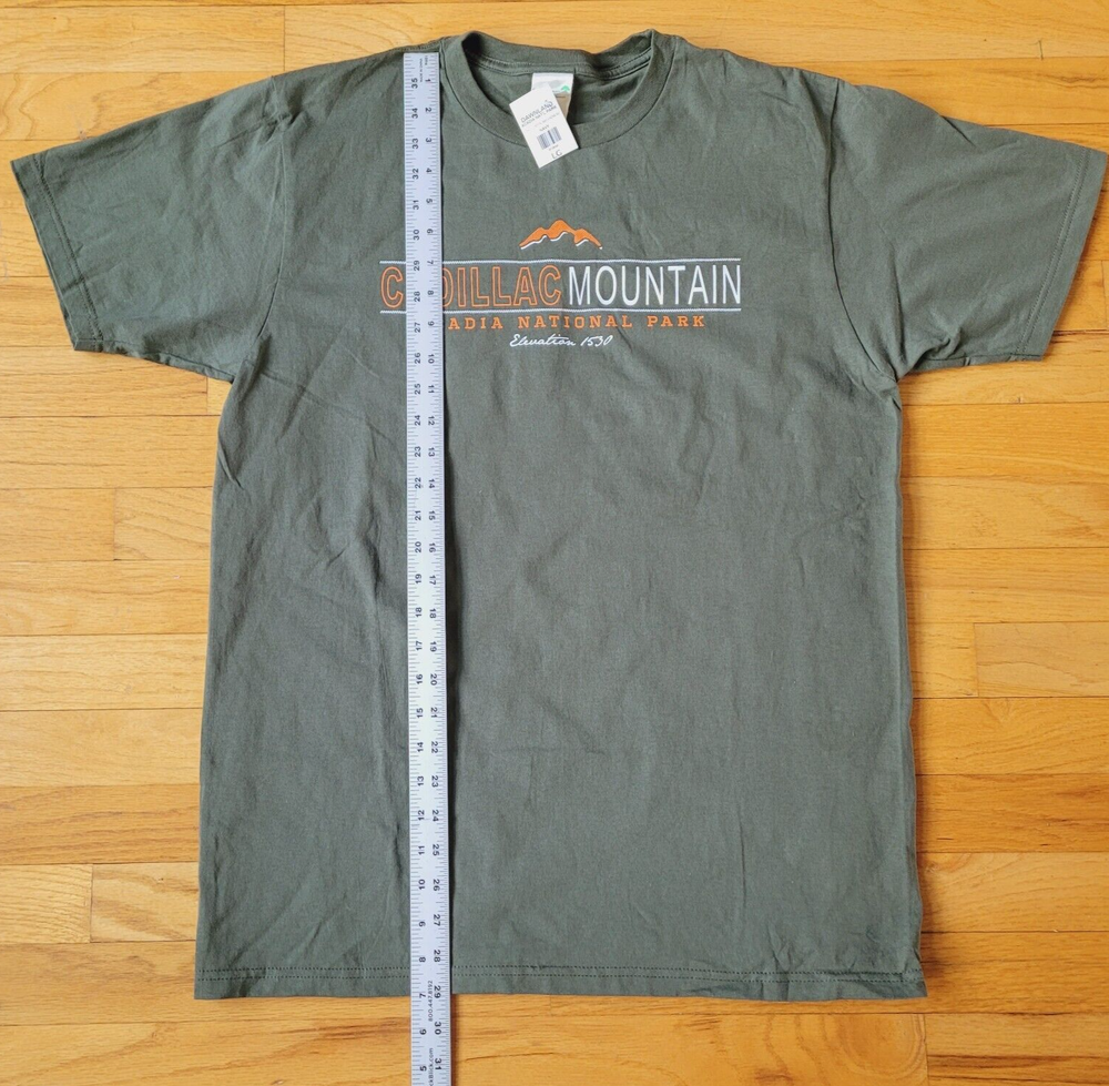 ACADIA NATIONAL PARK MOUNTAIN T SHIRT 100% ORGANIC COTTON NEW SZ LG-image