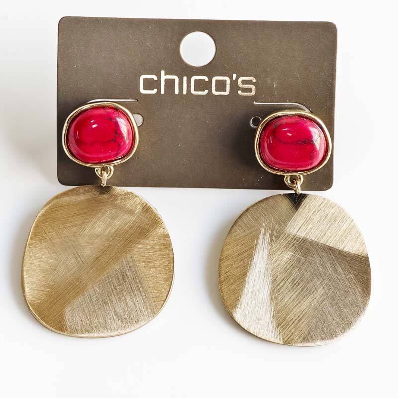 New Chicos Geometric Drop Earrings Gift Fashion Women Party Holiday Show Jewelry