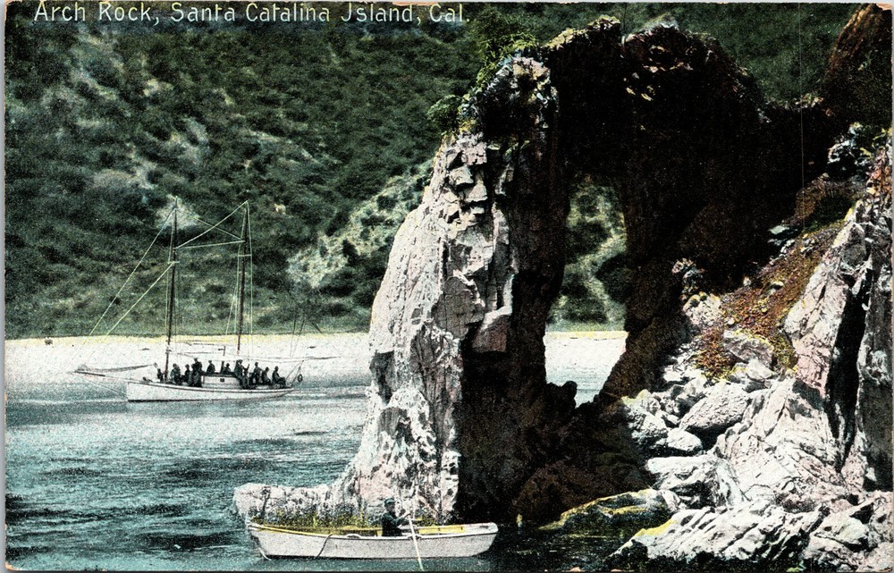 c1910s Arch Rock Santa Catalina Island California Vintage Postcard